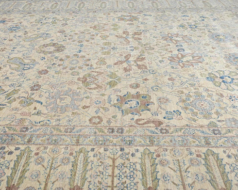 8x10 Beige Chobi Fine Quality Afghan Hand Knotted Wool Area Rug